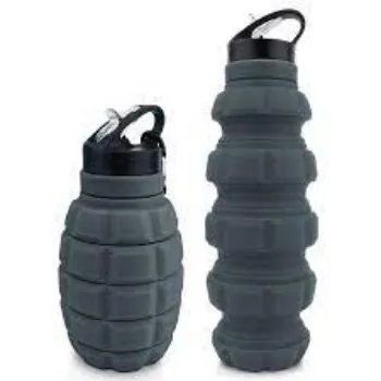 Gray Silicone Water Bottle